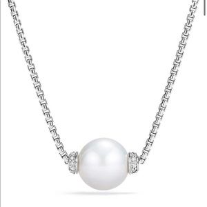David Yurman Solari Pendant Necklace with Diamonds & Freshwater Pearl